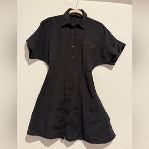 Black Button-Up Dress
